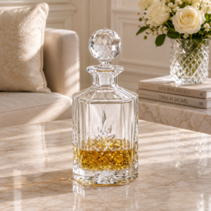 Decantor Whisky din Cristal de Bohemia – Model Brixton – 800 ml | Fabricat în Cehia