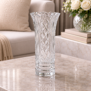 Vază din Cristal Bohemia – 19 cm | Model Clasic Diamond Cut