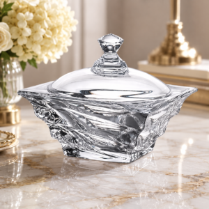 Bombonieră Cristal Bohemia – Colecția Casablanca, 11.5 cm