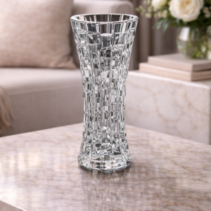 Vază din Cristal de Bohemia – Model Patriot – 33 cm | Design Geometric Modern | Fabricată în Cehia