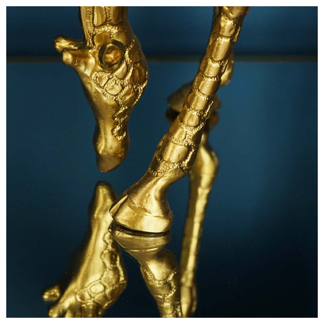 Ghiveci decorativ „Girafă Aurie” – Sculptură cu funcție practică - imagine 2