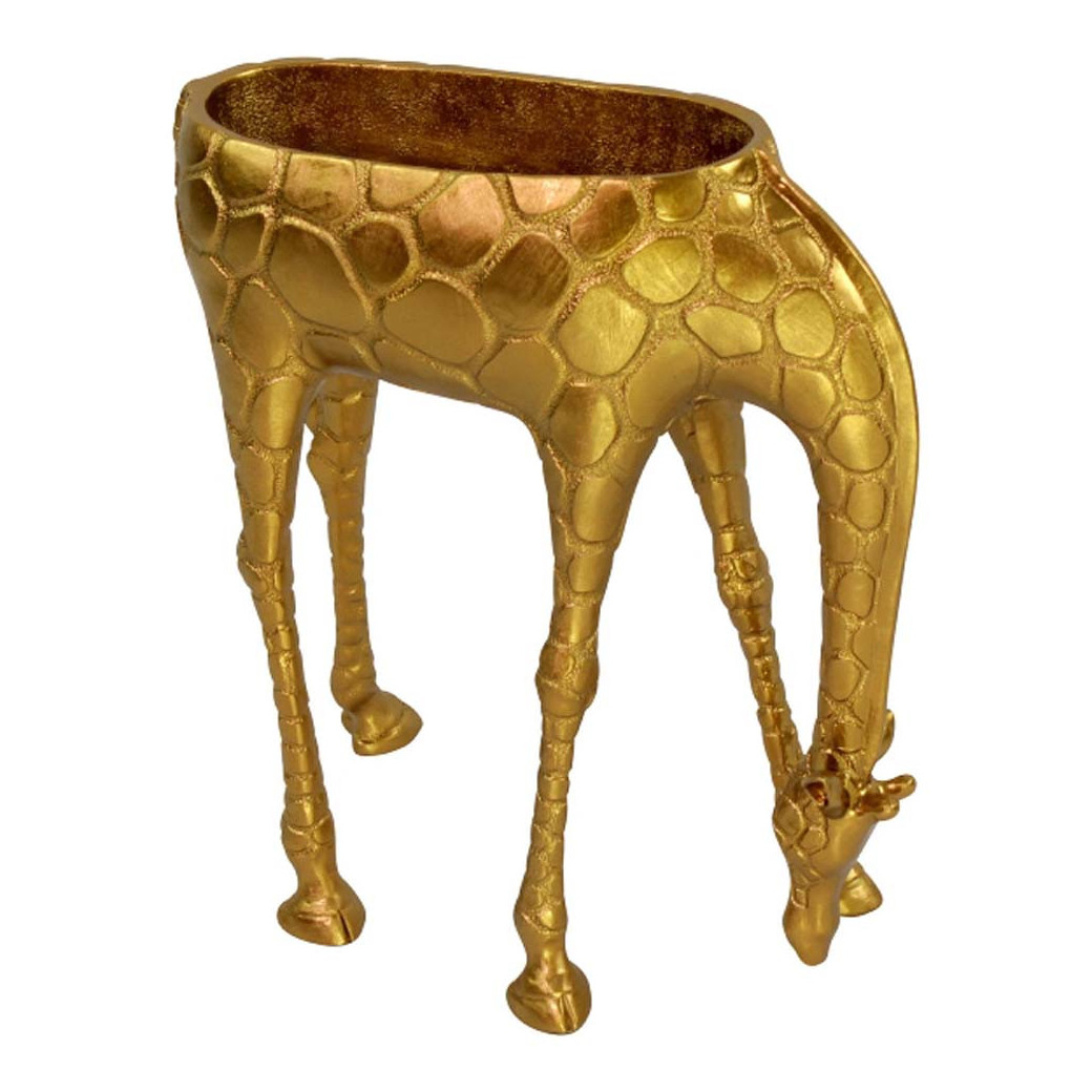 Ghiveci decorativ „Girafă Aurie” – Sculptură cu funcție practică - imagine 3