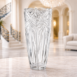 Vază din cristal Bohemia Mistyc Taurus – 20 cm model geometric modern