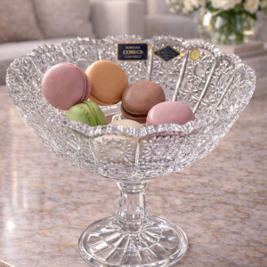 Fructieră din Cristal Bohemia Lucrată Manual – Eleganță Autentică, Artizanat de Excepție