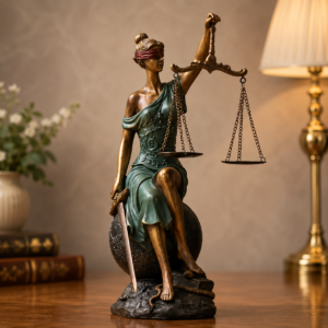 Statuetă decorativă Justiția – Eleganță, Simbolism și Forță