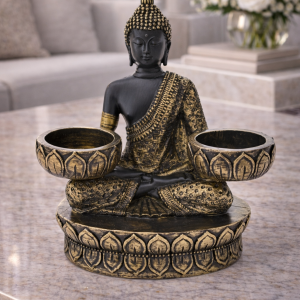 Statuetă decorativă reprezentând pe Buddha într-o postură de meditație