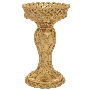 Suport ornamental auriu pentru lumanare