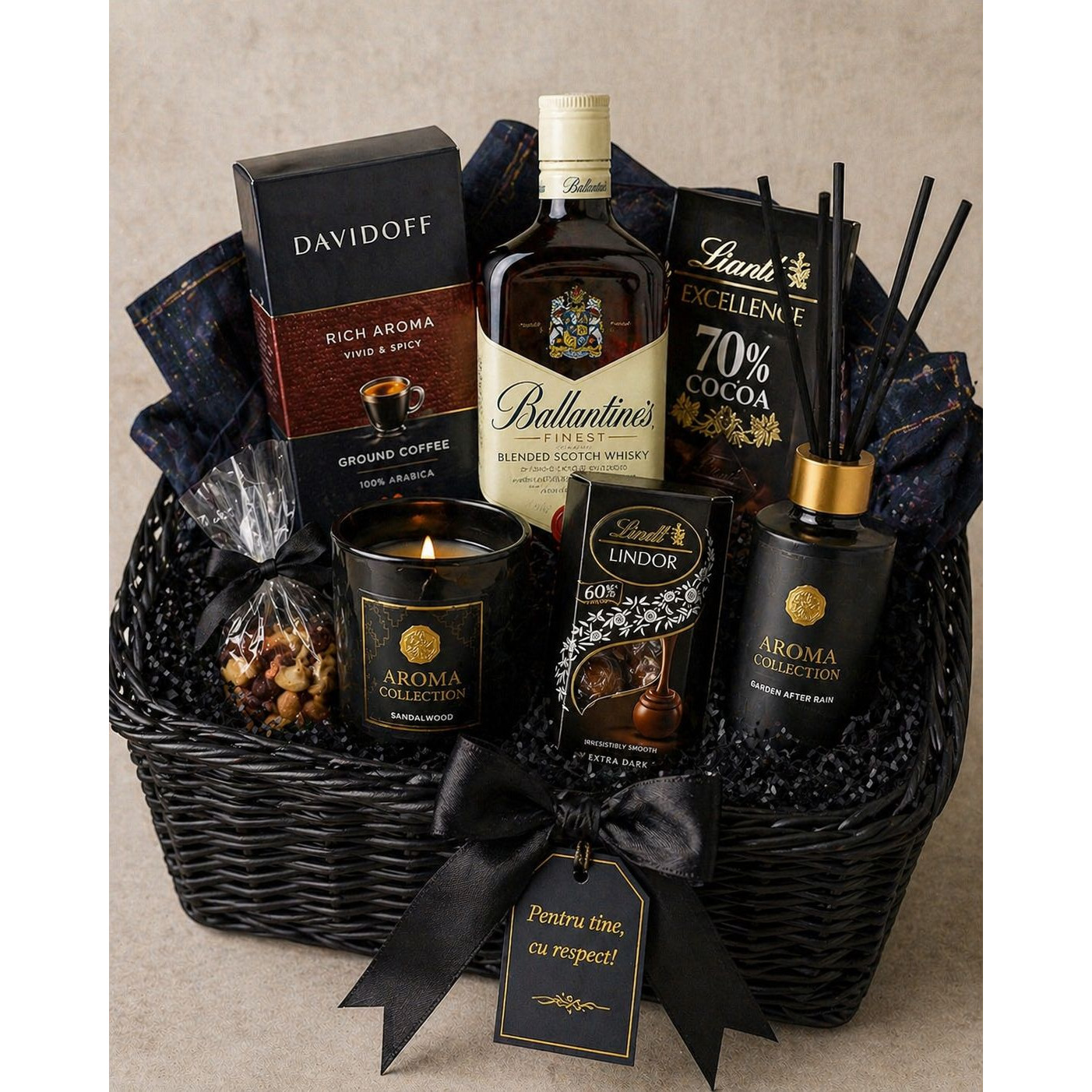 Descriere Cos Cadou Premium „Black Royal Indulgence”