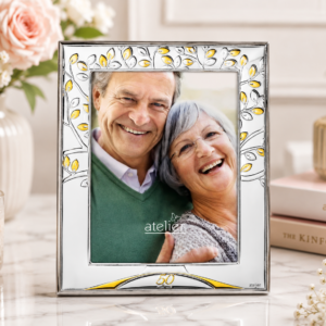 Rama foto Argint "Arborele Vietii" 20 x 25 cm - cadou aniversare 50 Ani Casatorie Nunta de Aur