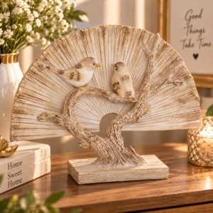 Decorațiune cu două păsări – simbol al armoniei și eleganței