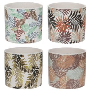 Ghiveci Decorativ cu Imprimeu Botanic Tropical – Diverse Modele