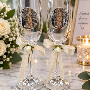 Set Pahare Elegante „Copacul Vietii” – Simbolul Iubirii si al Legaturii Eterne