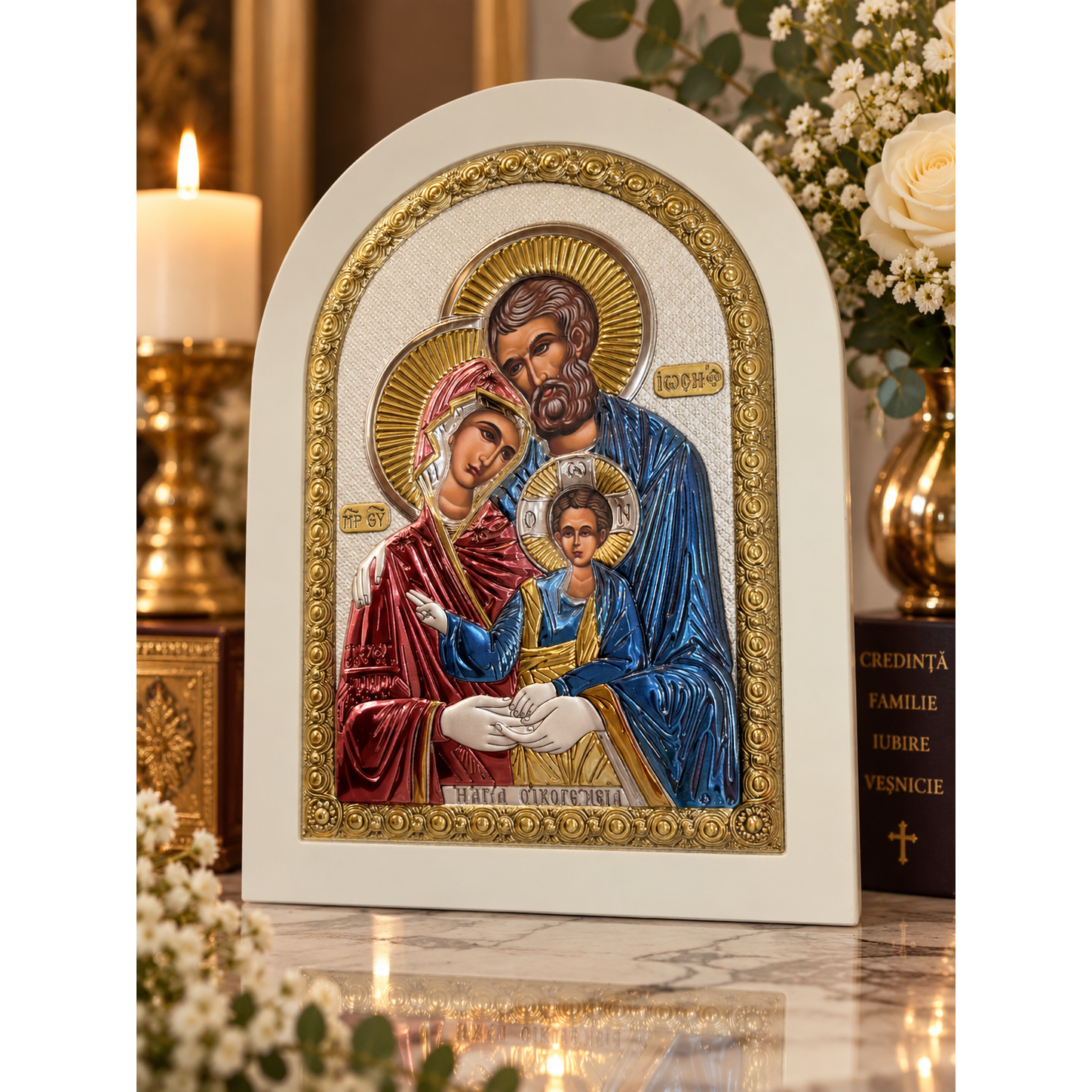 Icoana Sfanta Familie Argintata – simbol al iubirii si binecuvantarii